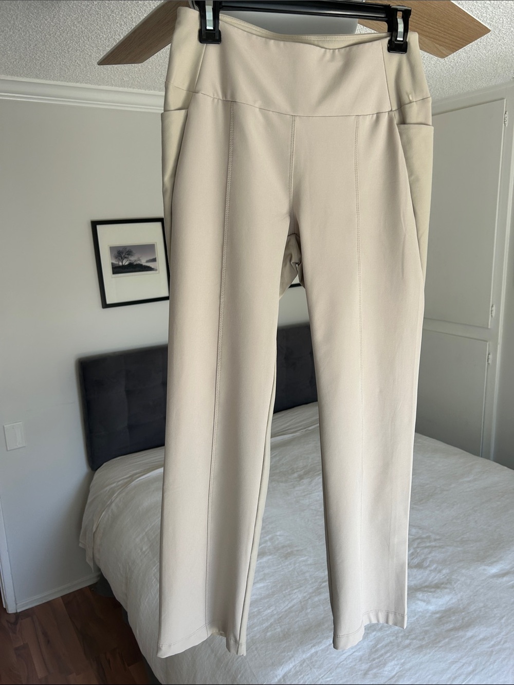 Avalanche Women's Light Cream Straight-Leg Pants